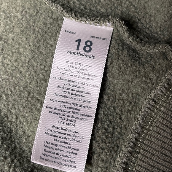 Carter’s ( Part T-Rex ) Kids Zip Up Sweater Size 18 months - Picture 6 of 9